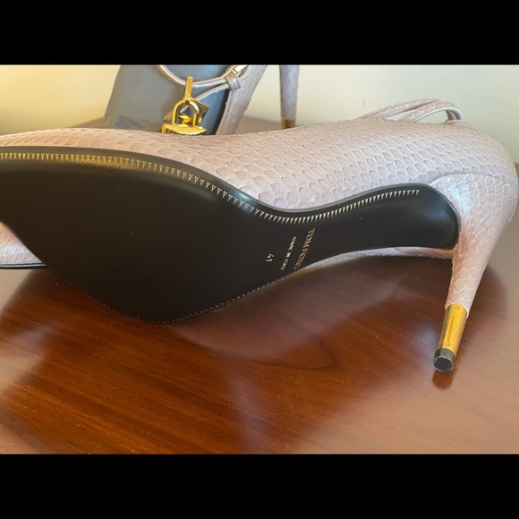 Tom Ford Python High Heel Pointed Toe Nude 39.5 - Picture 7 of 11